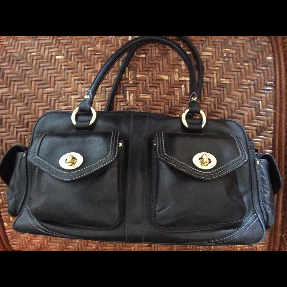 Coach Black leather satchel